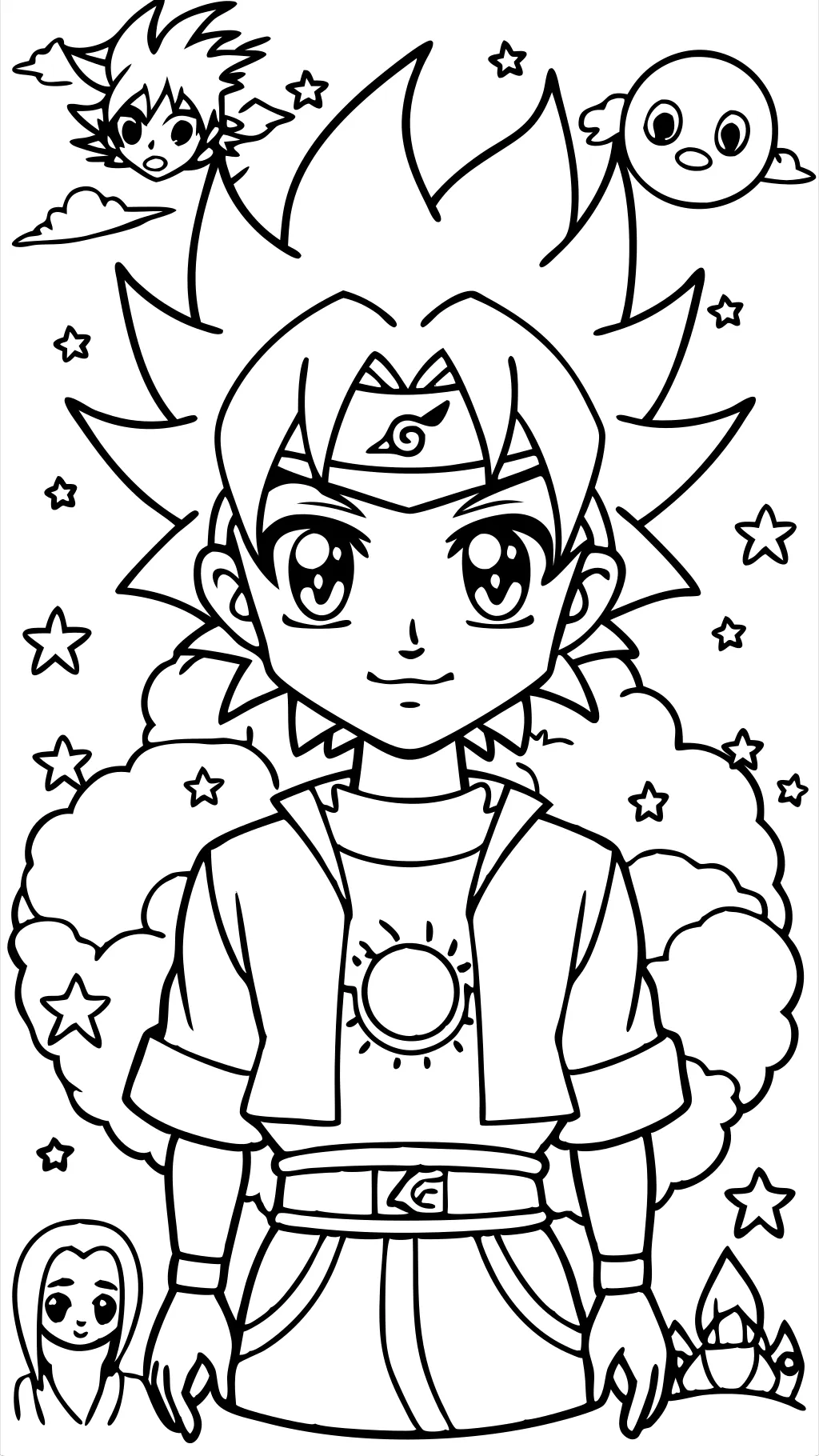 anime drawing coloring pages